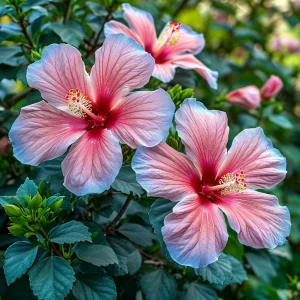 Гибискус садовый Тропикал Сан купить по цене от 293р. в интернет-магазине «Посадика» с доставкой почтой в в Любанье и по всей России – [изображение №1].